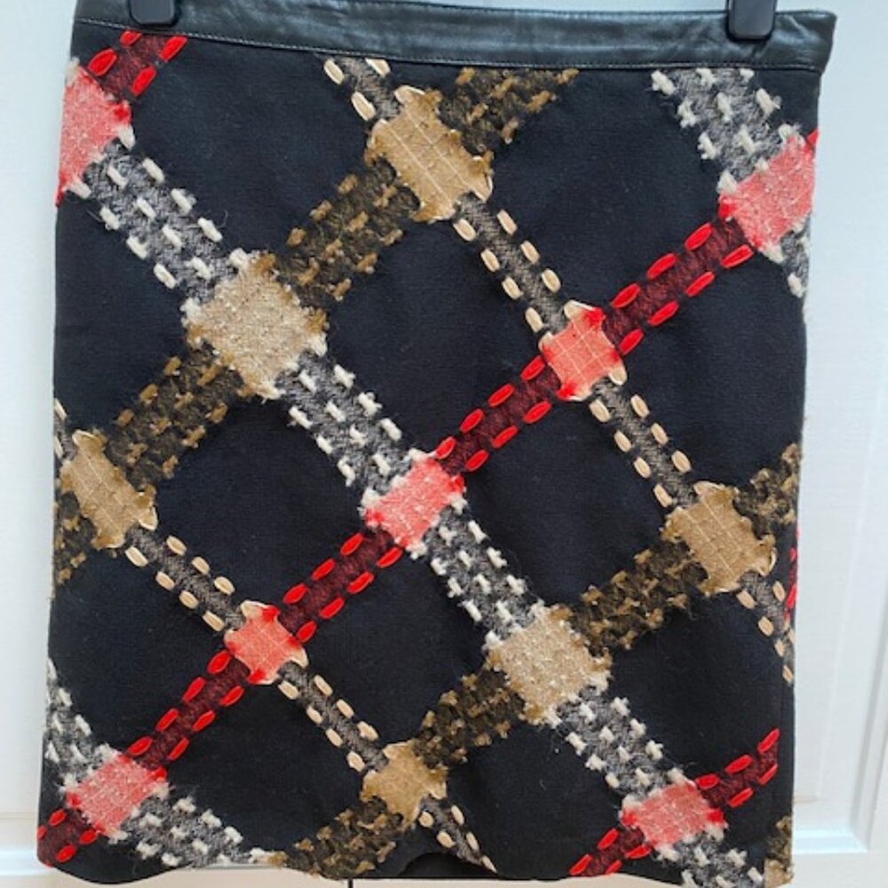 Worth New‎ York plaid Wool & Leather size 10 B-bury-ish
